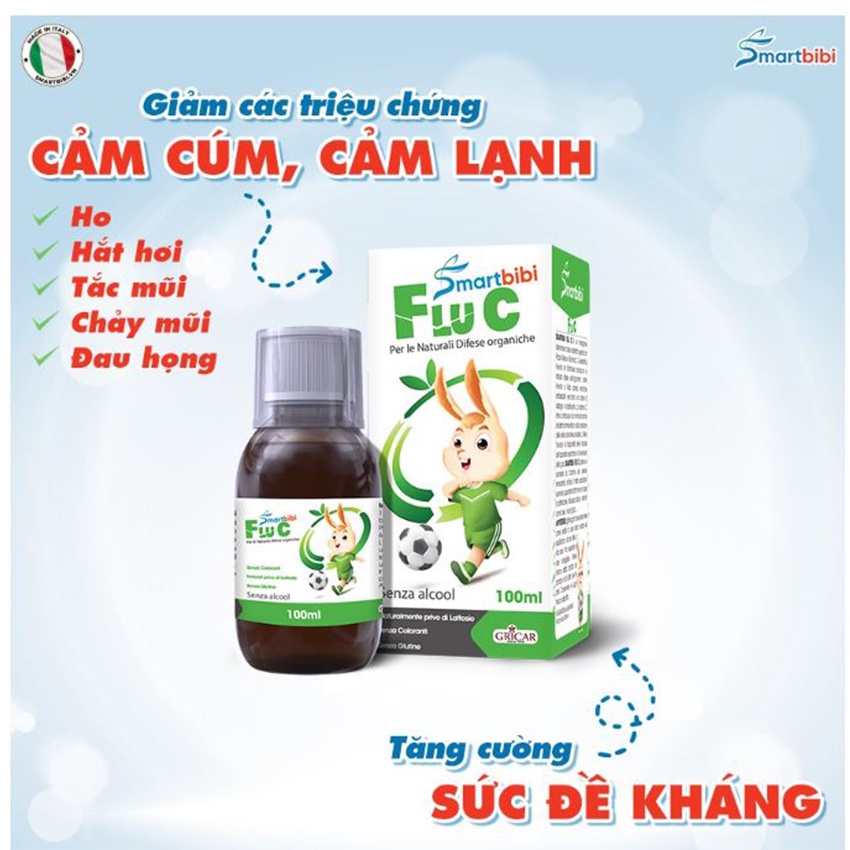 Siro Tăng Đề Kháng Cho Bé Smartbibi Flu C Giúp Tăng Cường Sức Khỏe Đường Hô Hấp Trên (100mlChai) - Cvspharmacy
