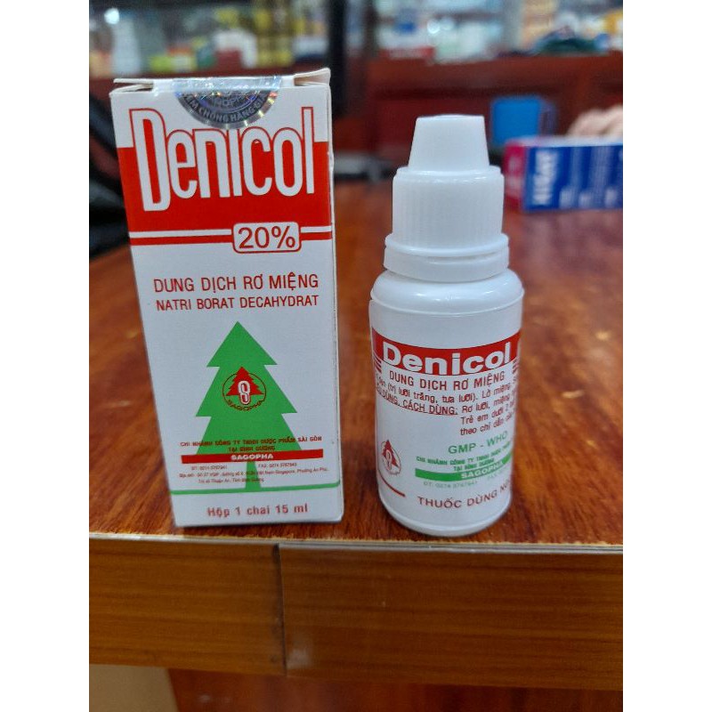 Dung Dịch Rơ Miệng Denicol 20%.Chai 15 ml