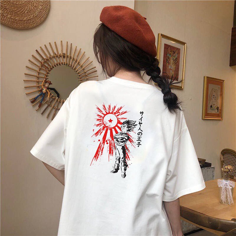 Áo thun tay lỡ form rộng Goku phong cách Nhật Bản vải dày mịn 2020T2413