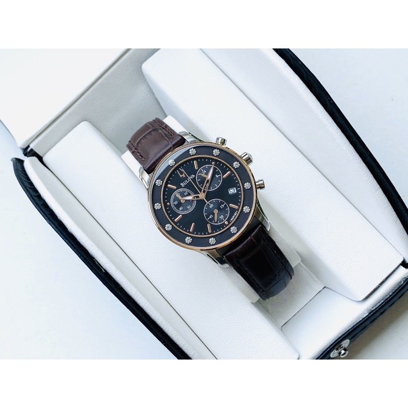 Đồng Hồ Nữ Bulova 98R160 'Diamonds' Stainless Steel Chronograph