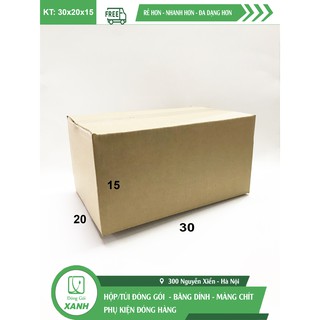 Combo 100 hộp carton cod 30x20x15 sóng B