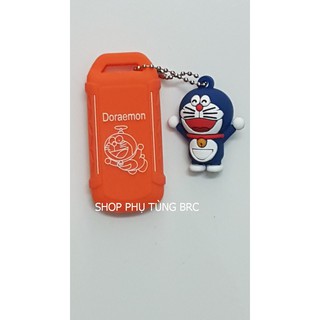{ Hai sọc} Bao da 2 sọc SMARTKEY 3 nấc công tắc DORAEMON ( bao da 2 sọc kèm hình Doraemon).