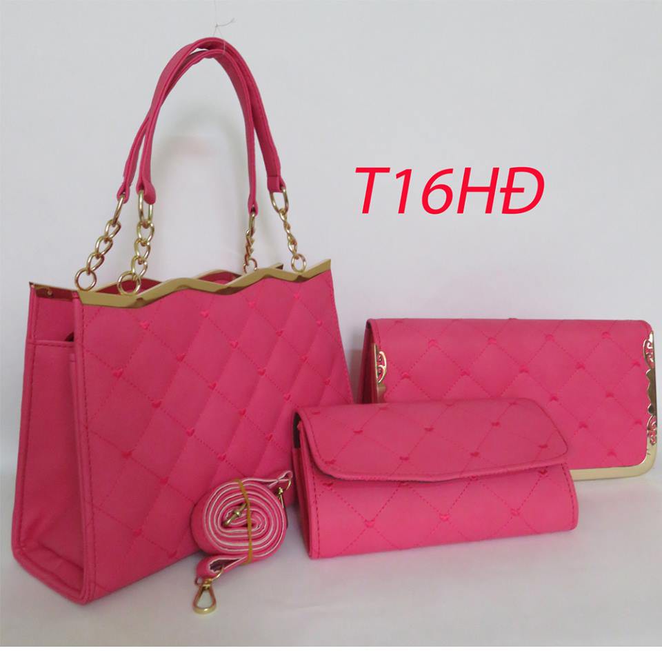 Set 3 túi và ví sóng tim T16 - 7 Màu | BigBuy360 - bigbuy360.vn