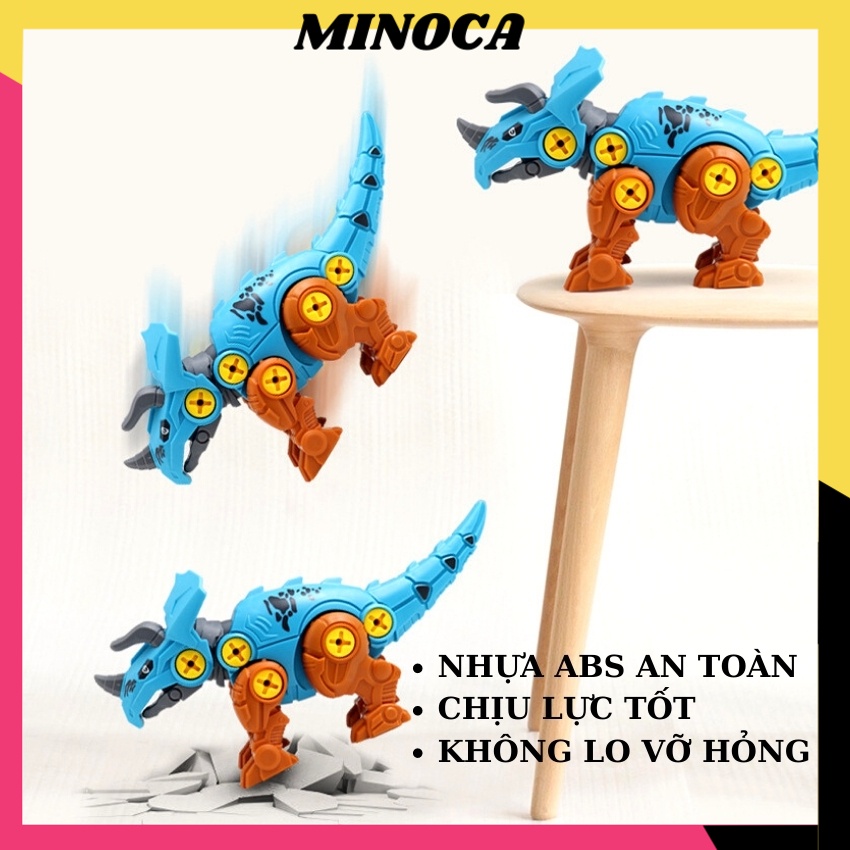 Trứng Khủng Long Lắp Ráp Đồ Chơi Thông Minh cho Bé Tặng Kèm Tua Vít