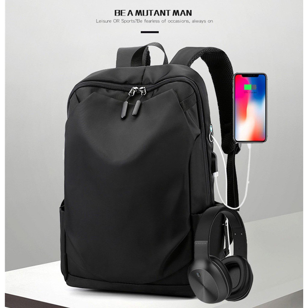ONLY New School Bag Fashion Large Laptop Backpack Travel Waterproof Men Boys 14 inch USB charging/Multicolor