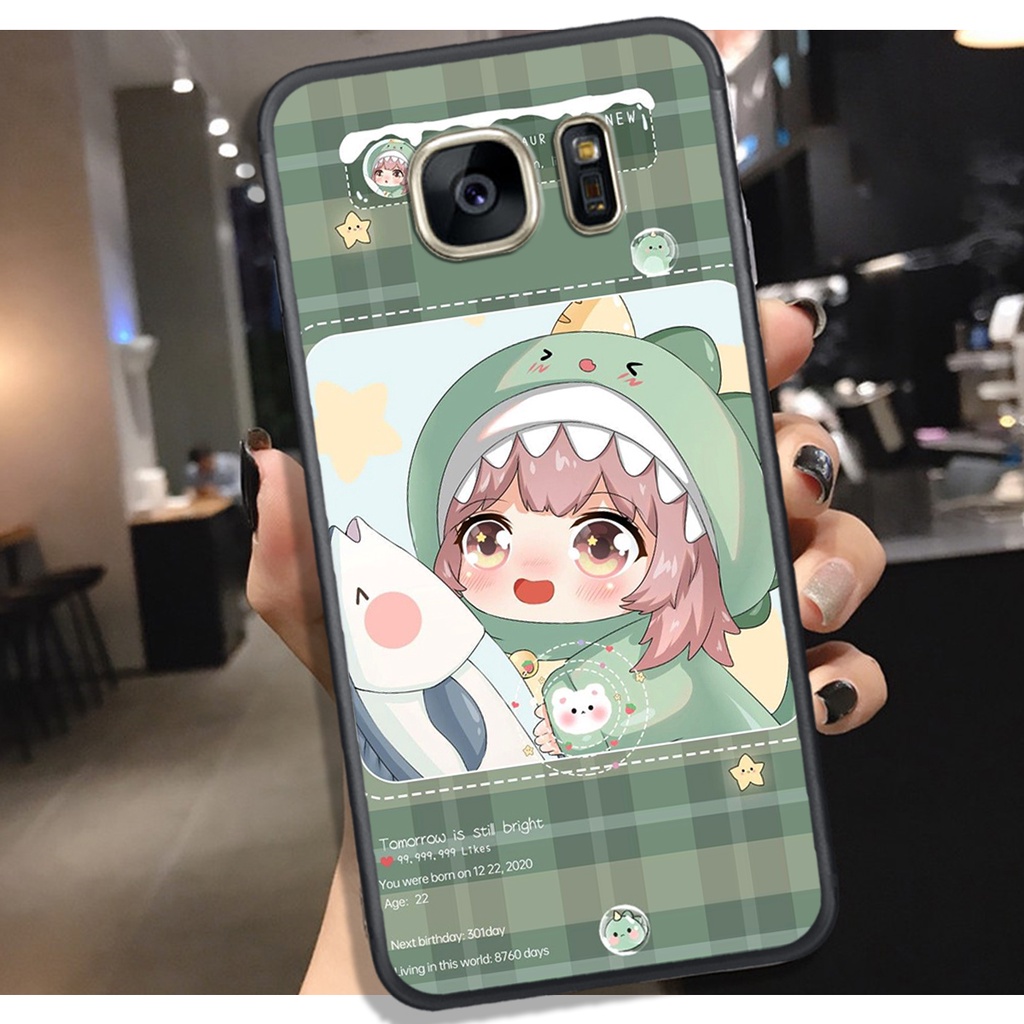 [HOT]ỐP SAMSUNG S6 - S6E = S7 - S7E , IN HÌNH KHỦNG LONG CHIBI SIÊU DỄ THƯƠNG.