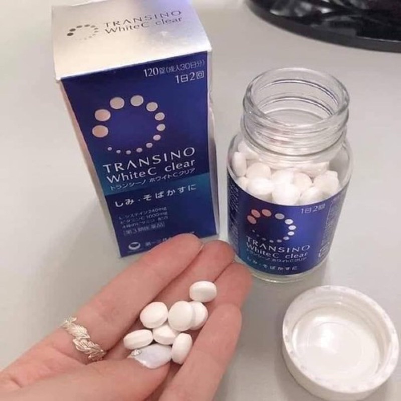 Viên Uống Trắng Da Transino White C Clear Mẫu Mới hàng mới về