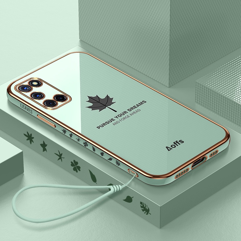 QIANZI Ốp Lưng mềm chống sốc hình lá phong thích hợp cho OPPO A74 (4G) OPPO A92 A52 OPPO A93 A94 OPPO A95 (4G) A16K A16E