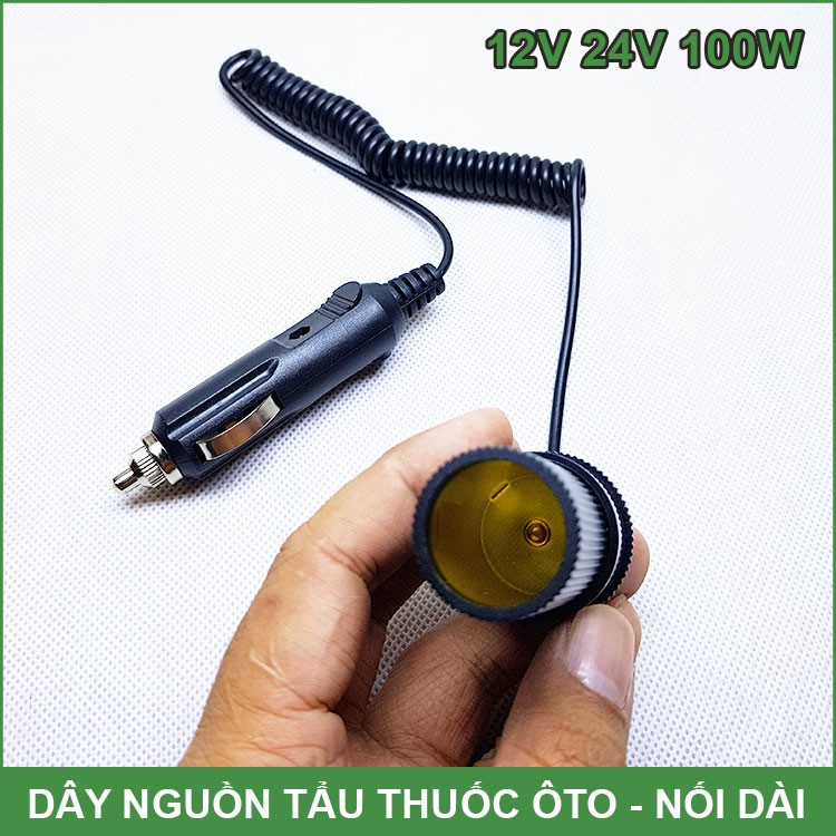 Dây Ổ Cắm Nguồn Điện Trên Ô Tô – Nối Dài 12V 24V 100W | BigBuy360 - bigbuy360.vn