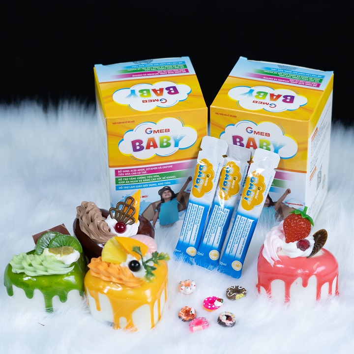 Gmeb Baby Giúp Bé Tăng Cường Tiêu Hoá Tốt, Giúp Ăn Ngon, Giảm Đầy Bụng, Khó Tiêu 30 Gói (10ml/Gói)