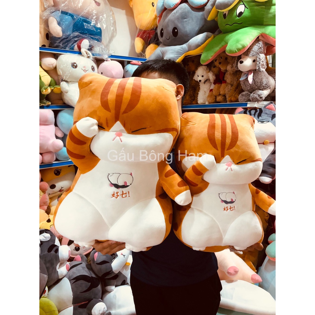 Gấu Bông Mèo mèo che mắt cute dễ thương - sản phẩm gấu bông cao cấp mềm mịn co dãn 4 chiều