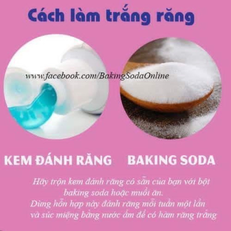 Cực phẩm Baking soda tẩy trắng răng hiệu quả gói 100gr