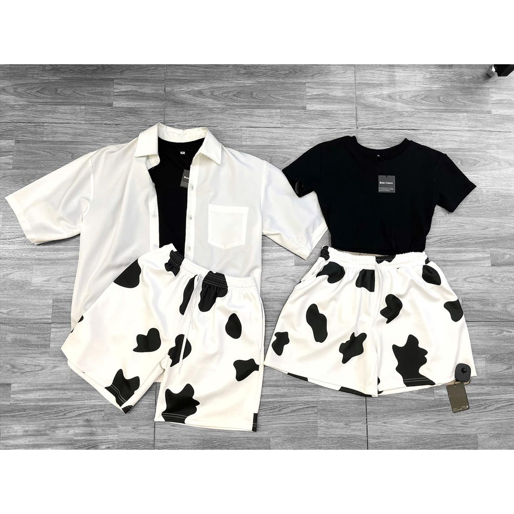 Quần short bò sữa Ulzzang Unisex - GIN STORE