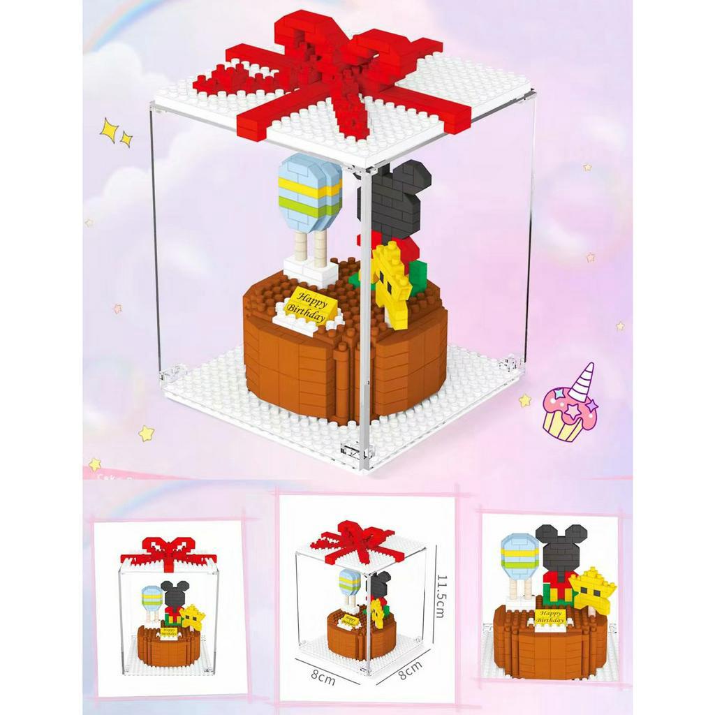 Đồ Chơi Lắp Ghép Tạo Hình Bánh Sinh Nhật 3D Thỏ Stella ,Gấu, Vịt Donald Làm Quà Tặng , Sinh Nhật Trang Trí