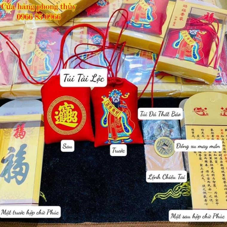 [Đã Khai Quang] Túi thần tài mở lộc may mắn, Túi chiêu tài đón lộc, giữ tiền của tránh thất thoát