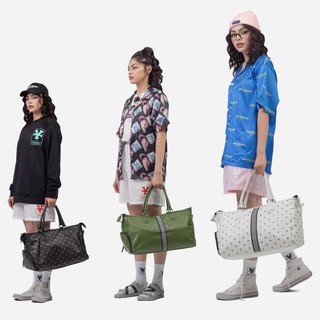 DirtyCoins Túi Logo Pattern Bowler Bag - Olive