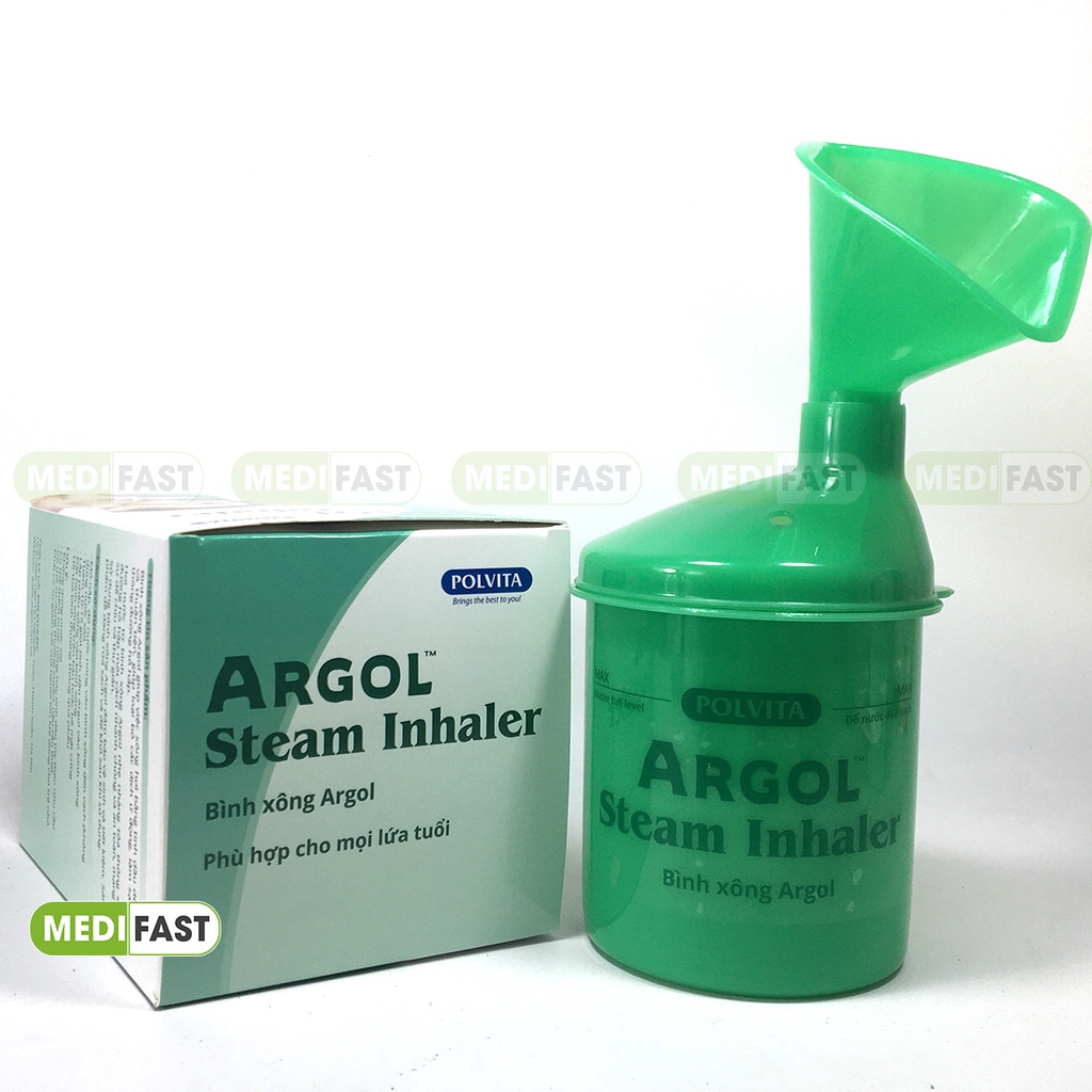 Bình xông mũi họng Argol, chai 350ml - xông hơi tinh dầu, giảm ngạt sổ mũi và đường hô hấp