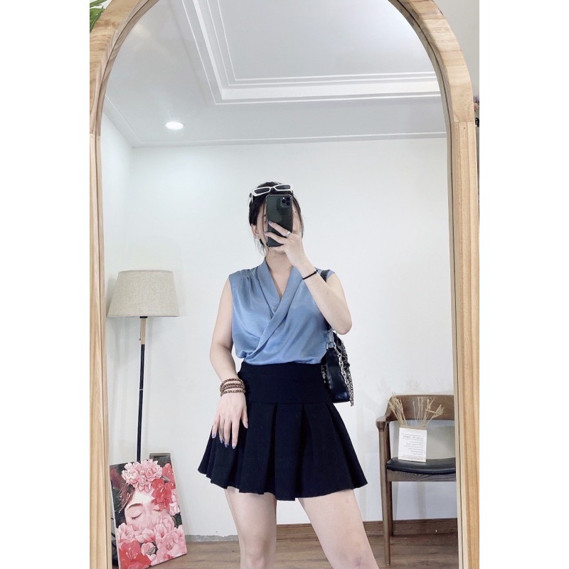 BÁN SỈ ÁO LỤA CỔ V BSKK VNXK CHO NỮ