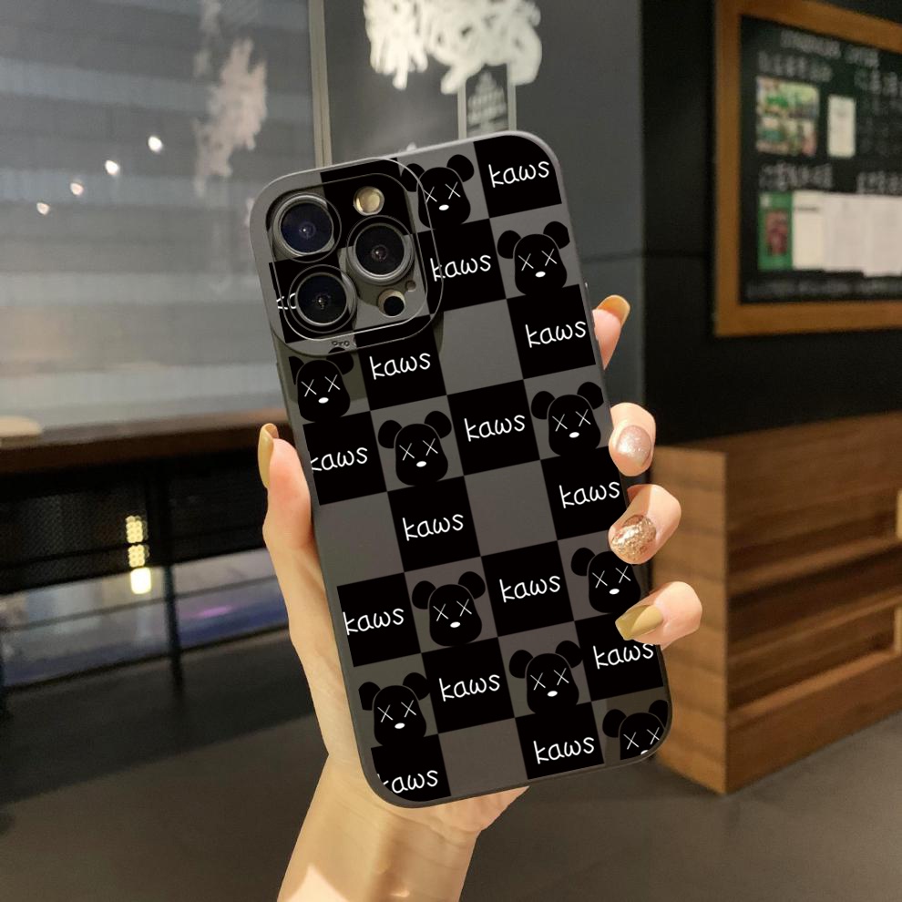Ốp Điện Thoại Viền Vuông In Hình Kaws Cho OPPO A16 A15 A16E A16k A95 Reno6 Z 5G A94 A54 A74 4G A53 A76 A96 4G A12 A5S A7
