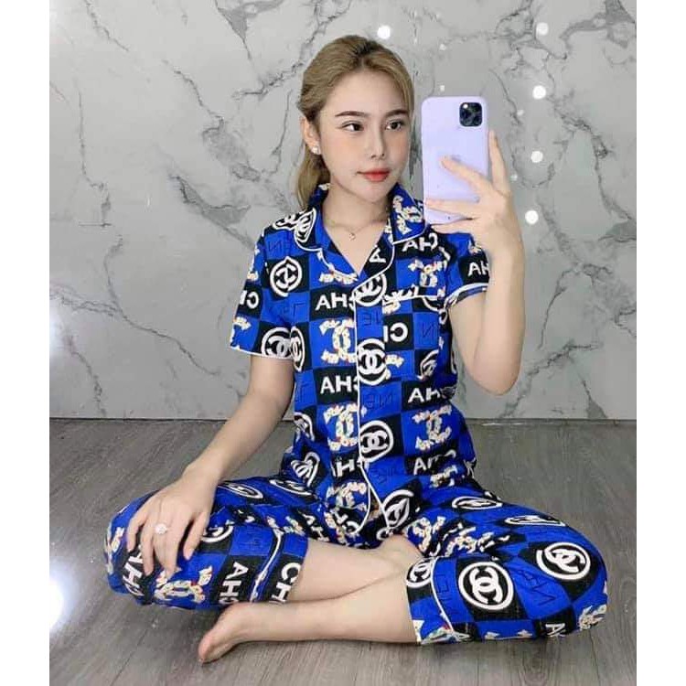 Đồ Bộ Mặc Nhà Tay Ngắn Quần Dài Vải Kate Lụa Mềm Mịn Freesize Dưới 57kg | BigBuy360 - bigbuy360.vn