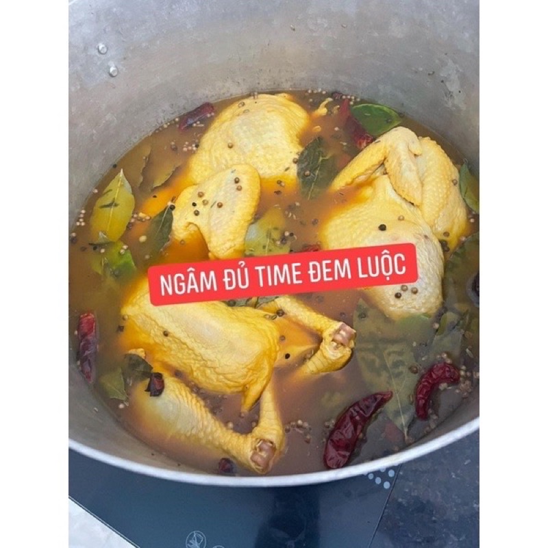 [ Tiết Kiệm 12k ] Combo 1 Gia Vị Gà Ủ Muối Hoa Tiêu và 1 set chè Bưởi An Giang nấu 12 ly