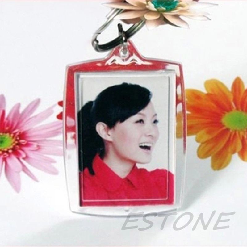 Móc Chìa Khóa Bằng Nhựa Acrylic 40x27 mm Dùng Gắn Ảnh / Hộ Chiếu