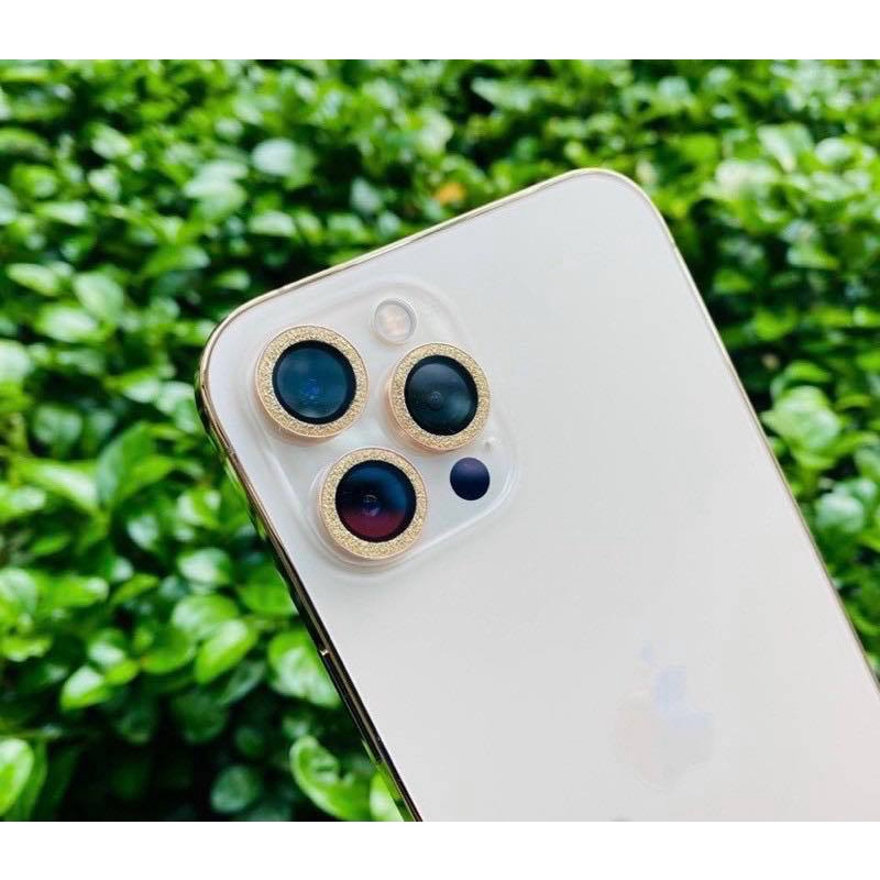 Bộ dán mắt camera kim cương nhũ cho iPhone 14 Pro max, 14 plus 13 pro max 11 Pro Max 12 Pro Max cực nổi