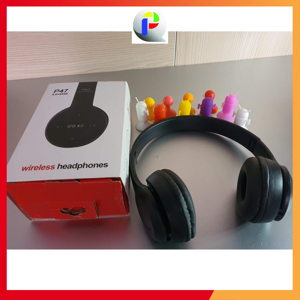 Tai nghe chụp Bluetooth P47 đa năng - hỗ trợ cắm thẻ nhớ, jack 3.5 nghe nhạc chơi game | BigBuy360 - bigbuy360.vn