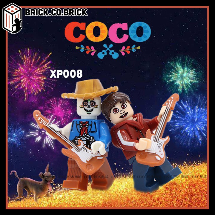 XP010 XP011 - Đồ chơi lắp ráp minifigure và non lego mô hình sáng tạo nhân vật hoạt hình trong phim truyện Coco