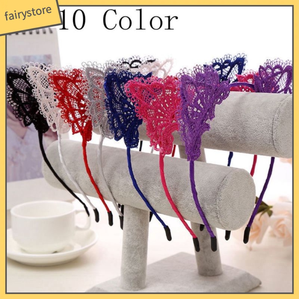 Cài Tóc Tai Mèo Phối Ren Quyến Rũ Cho Nữ