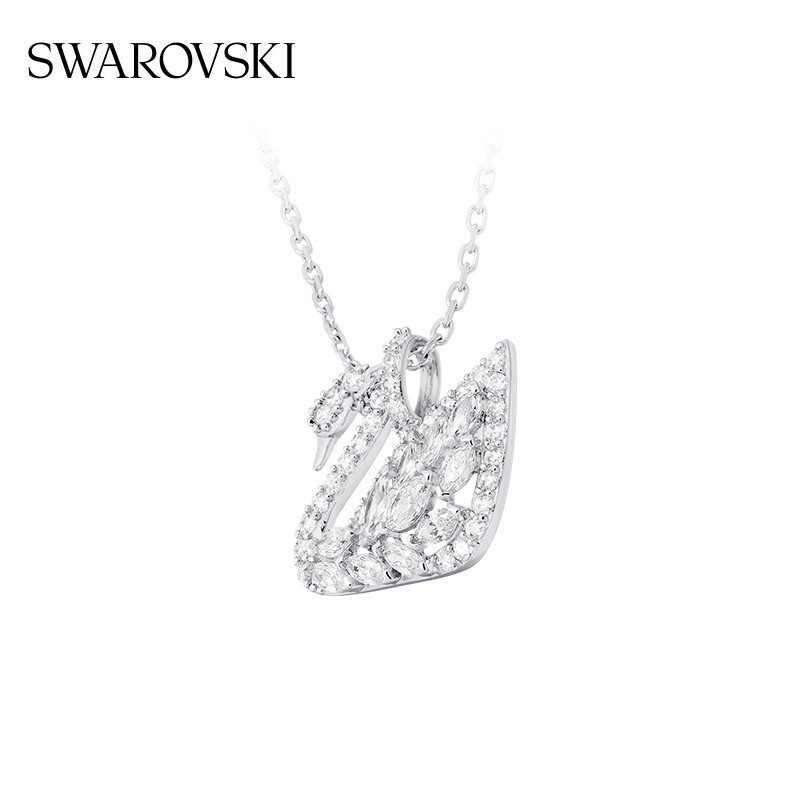 Kho sẵn sàng Swarovski Vòng cổ nữ SWAN LAKE Quà tặng cá tính đơn giản, thanh lịch và tinh tế cho bạn gái, mạ Rhodium 5296469