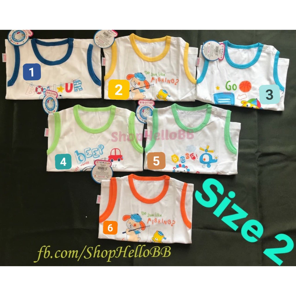 ÁO SÁT NÁCH HELLO BB đủ size 1-10 (bé 6-29kg)