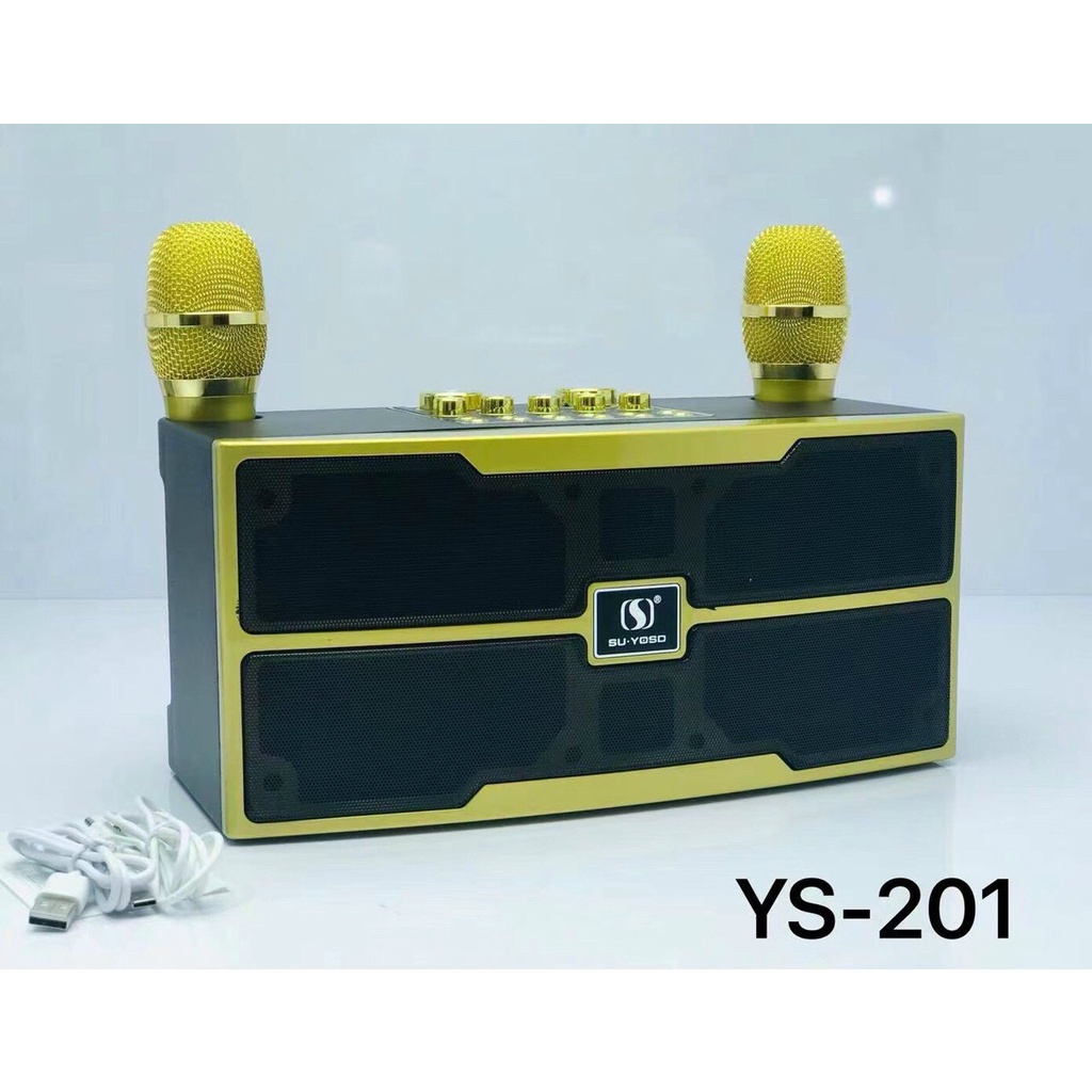 Loa Karaoke YS-201 Bass Siêu Trầm Công Suất 35W Tặng Kèm 2 Chiếc Micro Cầm Tay Siêu Nhẹ. Bảo Hành 6 Tháng