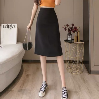 Chân Váy Chữ A Trẻ Trung Dáng cơ bản Xẻ Sau Dài Đến Gối Dài A60cm Susuclothing