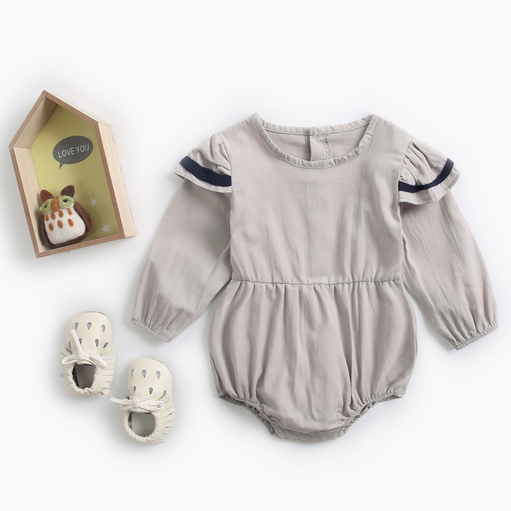 Áo Liền Thân Sanlutoz Bằng Cotton Kiểu Dáng Đơn Giản Cho Bé Gái