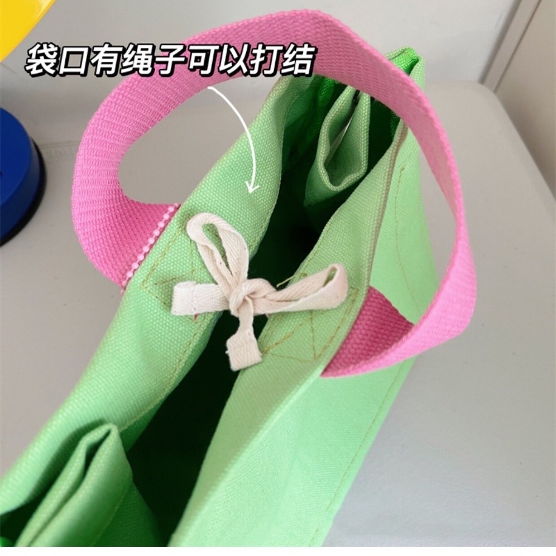 Túi vải Đựng Cơm Trưa Màu Macaron Dễ Thương