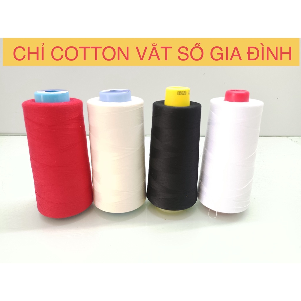 CHỈ MÁY VẮT SỔ GIA ĐÌNH,CHỈ COTTON ỐNG NHỎ