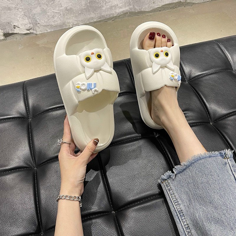 Dép đính hoa mẫu mới trẻ trung Dép cún xinh dễ thương