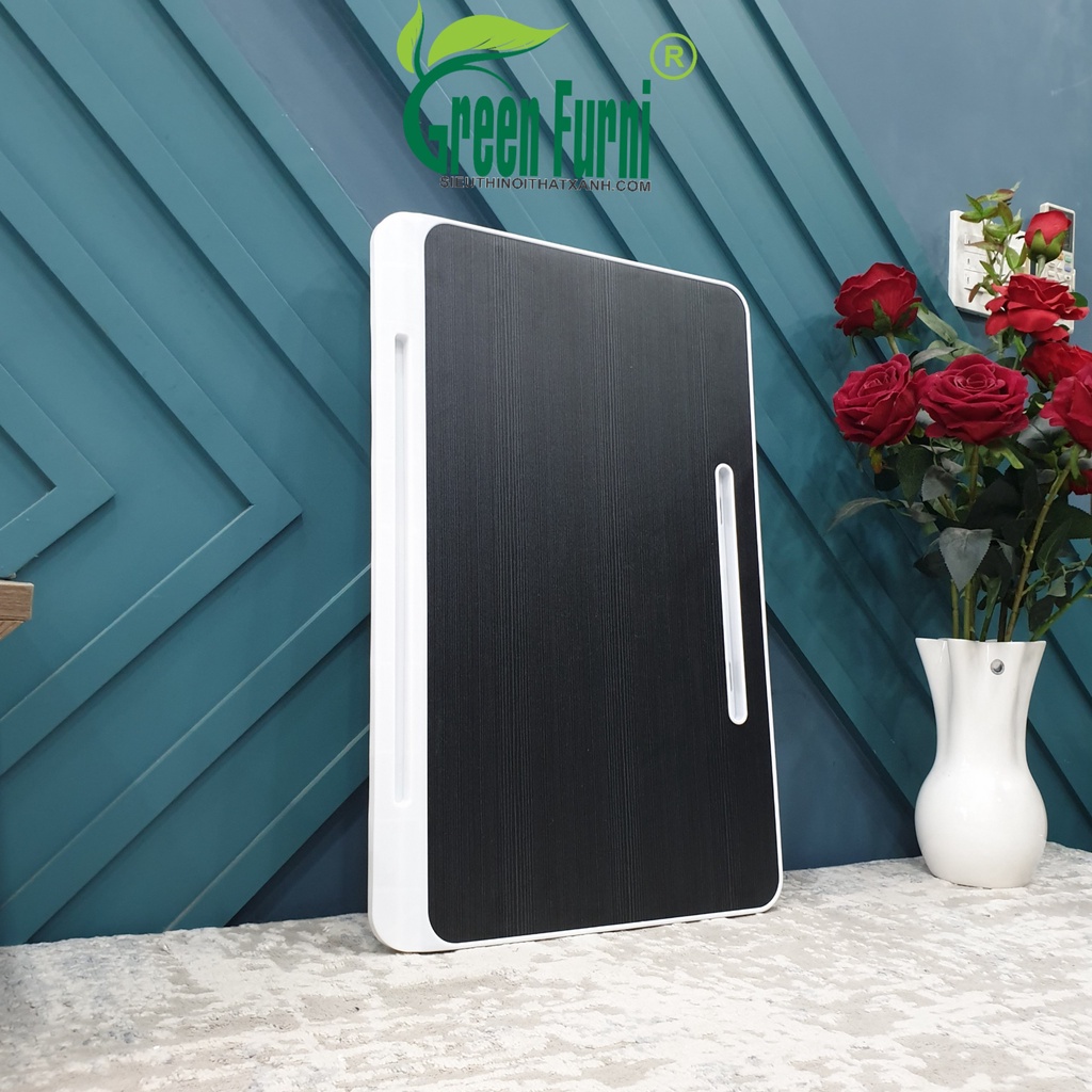 Bàn học sinh gấp gọn thông minh Green Furni chân xếp gọn, bàn làm việc tại nhà Màu Đen Mã Y