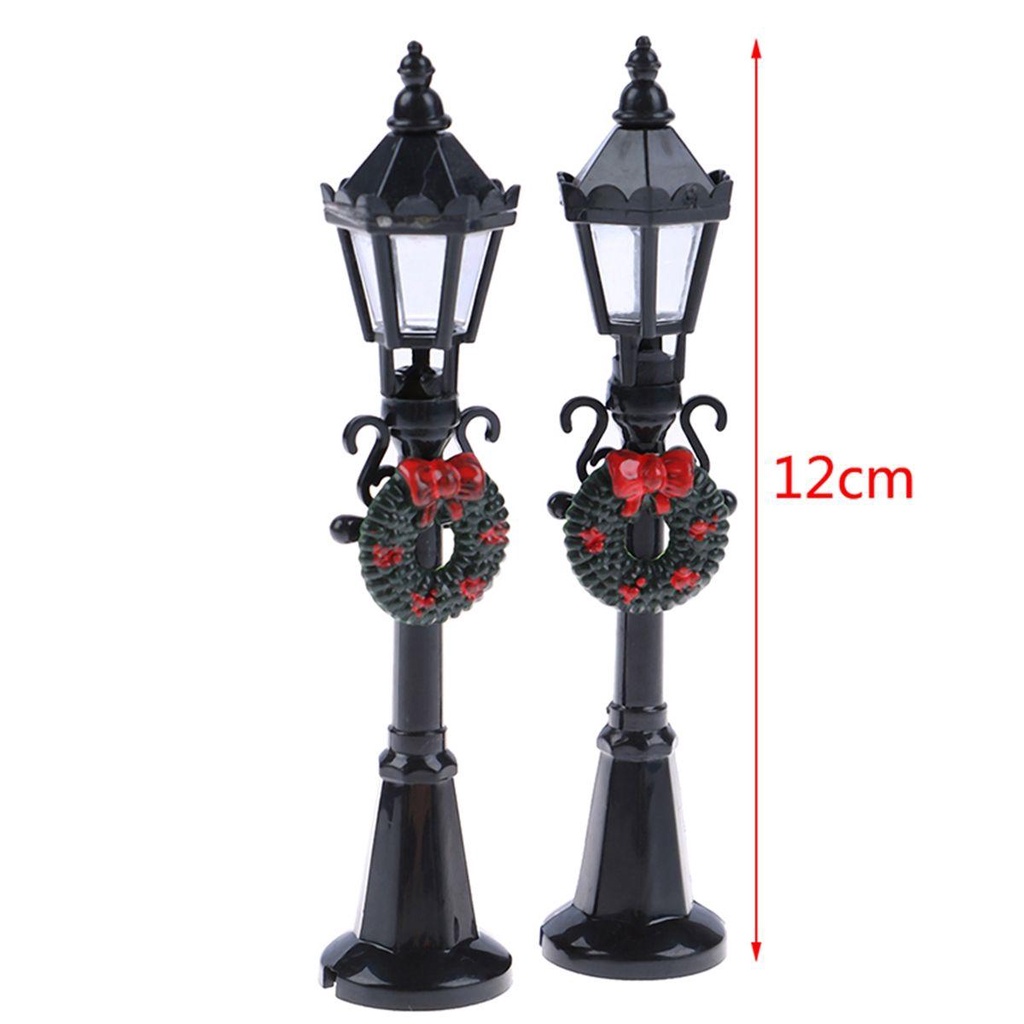 ELEGANT Mô Hình Đèn Đường Mini Bằng Nhựa Resin Dùng Trang Trí Tiểu Cảnh