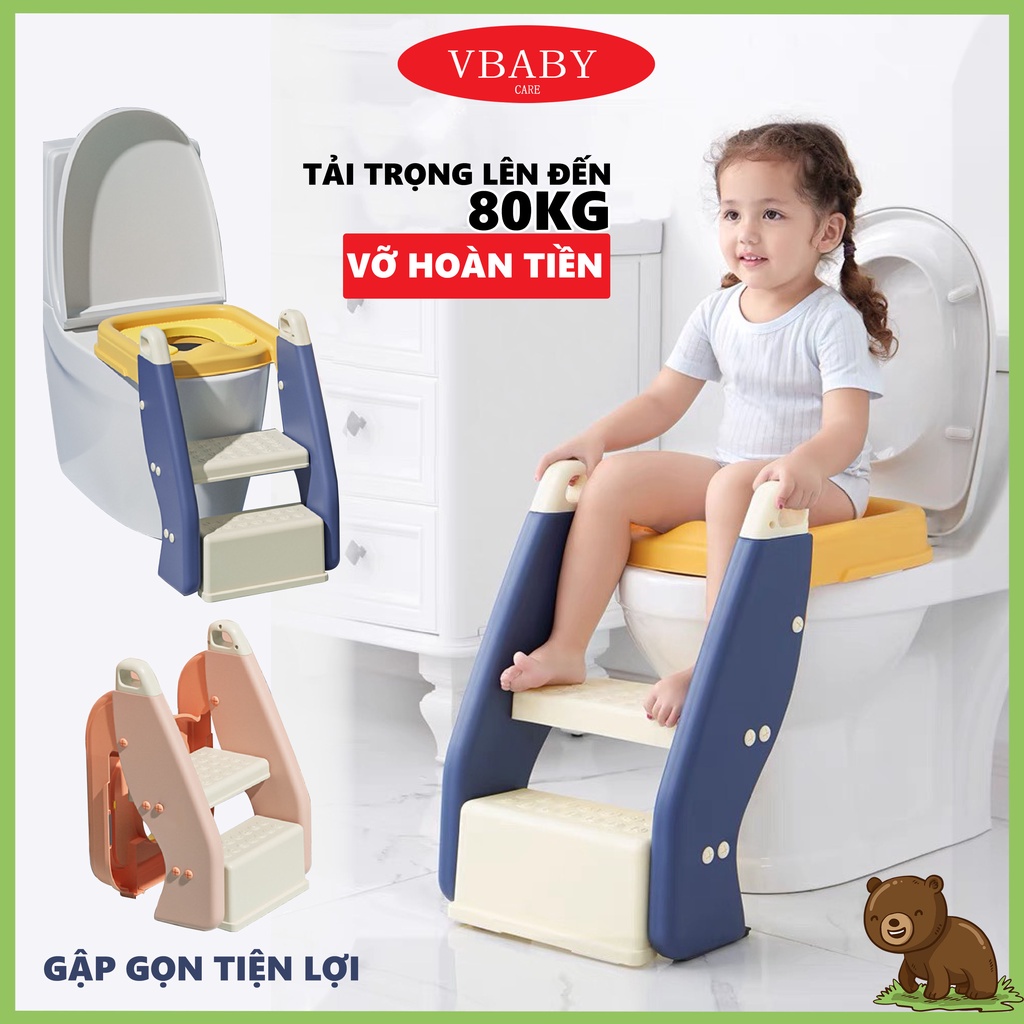 Bệ Thu Nhỏ Bồn Cầu 2IN1 Cao Cấp Có Thang V-BABY 8945