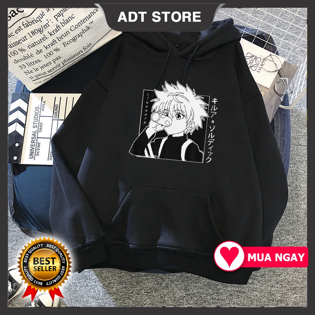 4 Mẫu Áo hoodie Hunter X Hunter Killua Zoldyck Anime độc đẹp giá siêu rẻ