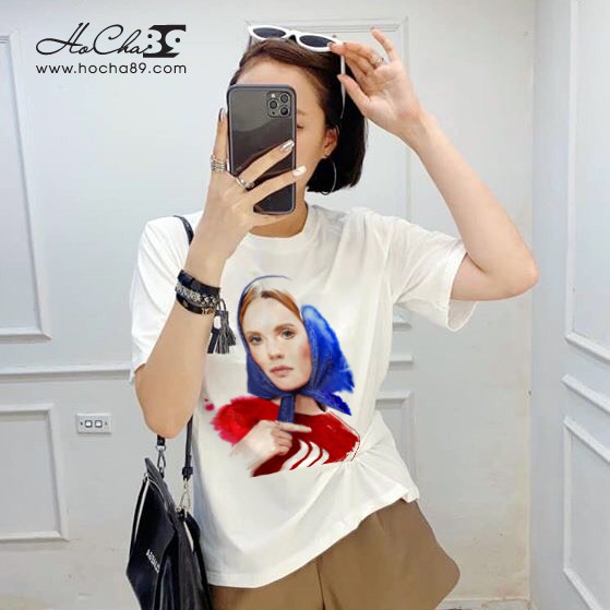 Áo Thun Cô Gái - OK I'm fine - HoCha89 -Vải Dày Mịn May Dây Cổ Móc Xích Cao Cấp (Có Hình Thật)