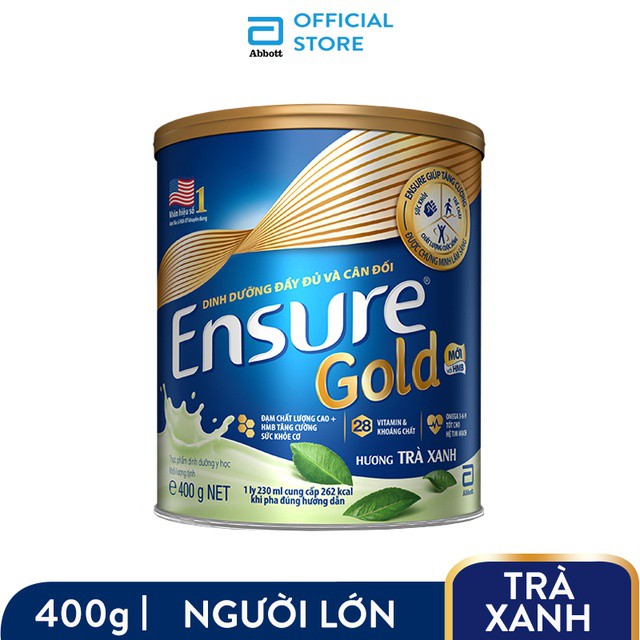 Sữa bột Ensure Gold Abbott hương trà xanh 400g