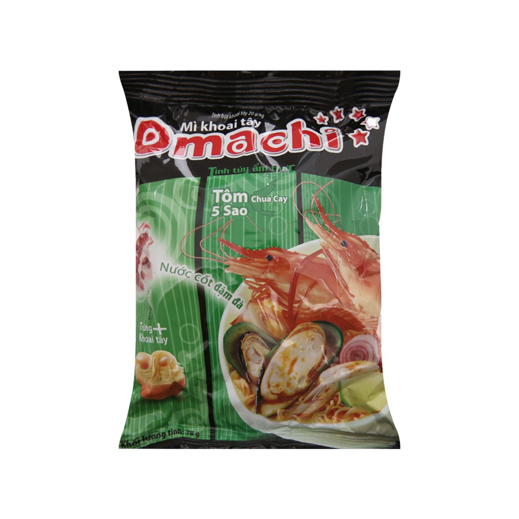 ⚡Date mới⚡ Mì khoai tây Omachi Xốt bò hầm/ Sườn Hầm Ngũ Quả/ Tôm Chua Cay gói 80g | BigBuy360 - bigbuy360.vn