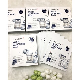 Mặt nạ dưỡng ẩm, làm trắng chuyên sâu Neogen Sur.Medic Bright Glutathione Mask (1 hộp 10 miếng)