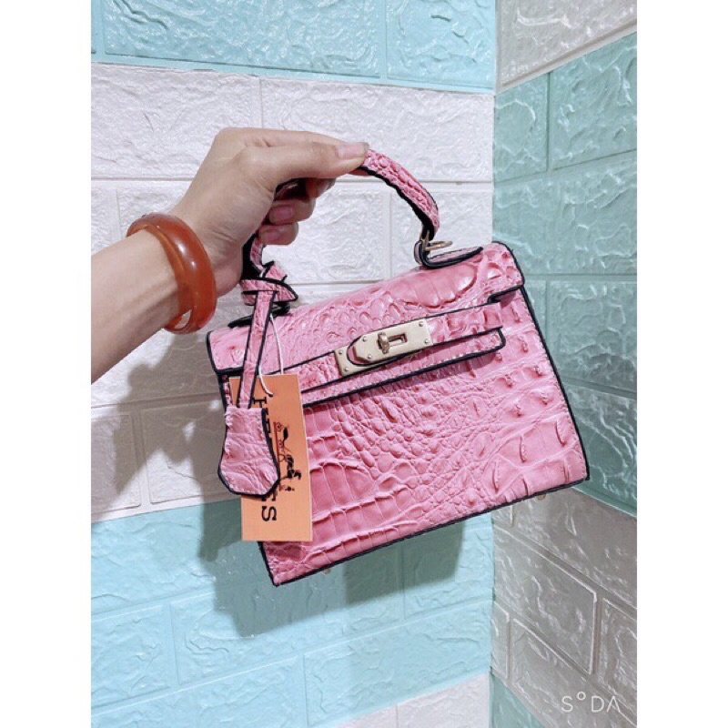 Túi H..M Da Cá Xấu,Túi Đeo Chéo Nữ Cầm Tay Sang Chảnh