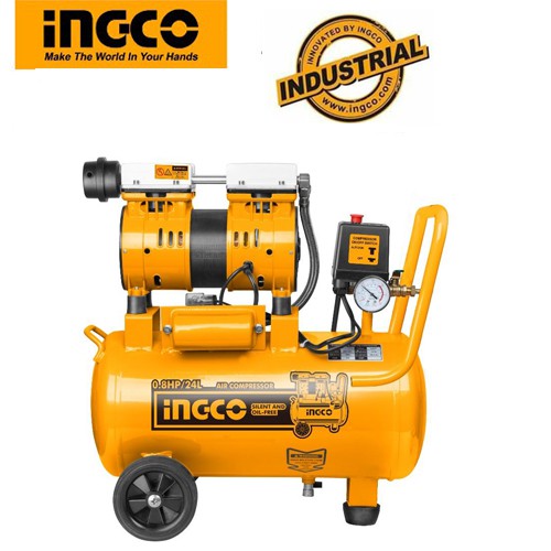 Máy nén khí không dầu Ingco ACS175246T Bình 24L, Công suất 0.8HP
