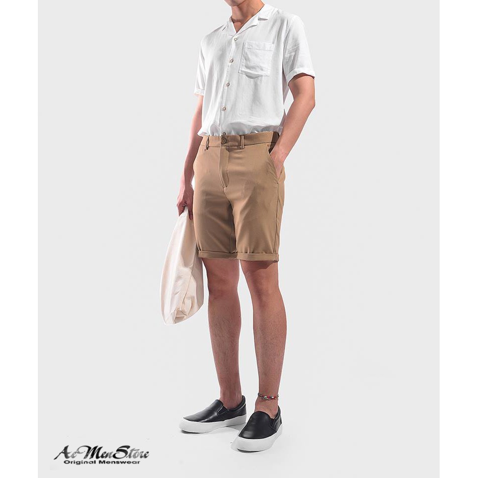 Quần short nam (đen) vải Wdven cao cấp của thời trang nam Routine