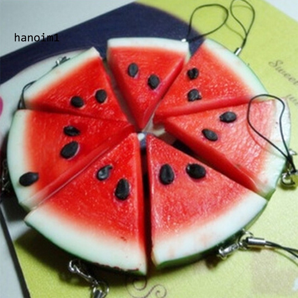 【H1N1】Simulation Fruit Cute Watermelon Pendant Cellphone Strap Purse Bag Key Chain
